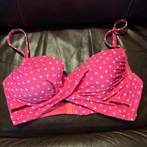 Coco Reef Pink Polka Dot Bikini Top